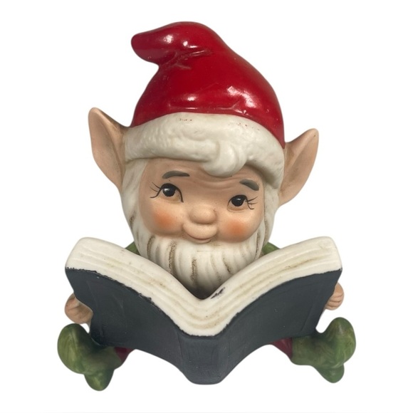 3 Vintage 70’s Homco Holiday Toymaker Porcelain Elf Figurines Made In Taiwan - Picture 2 of 11